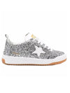 Women's Yeah Glitter Upper Leather Star Low Top Sneakers Silver - GOLDEN GOOSE - BALAAN 1