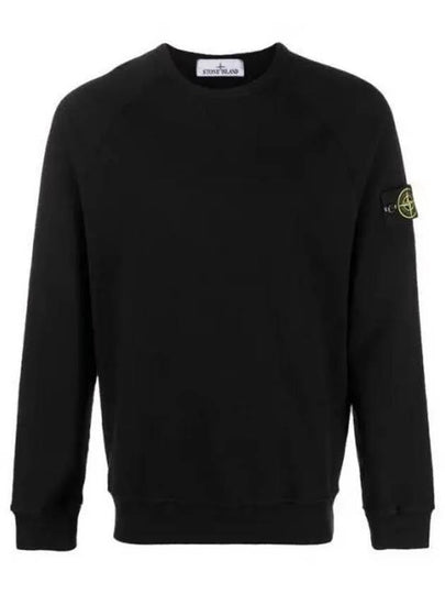 OLD Treatment Wappen Patch Crew Neck Sweatshirt Black - STONE ISLAND - BALAAN 2