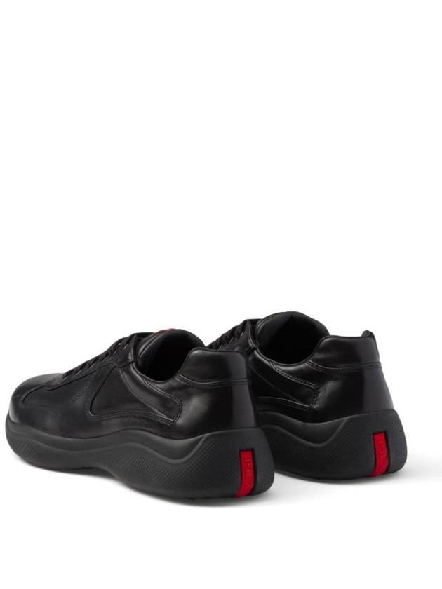 America's Cup Patent Leather Low Top Sneakers Black - PRADA - BALAAN 3