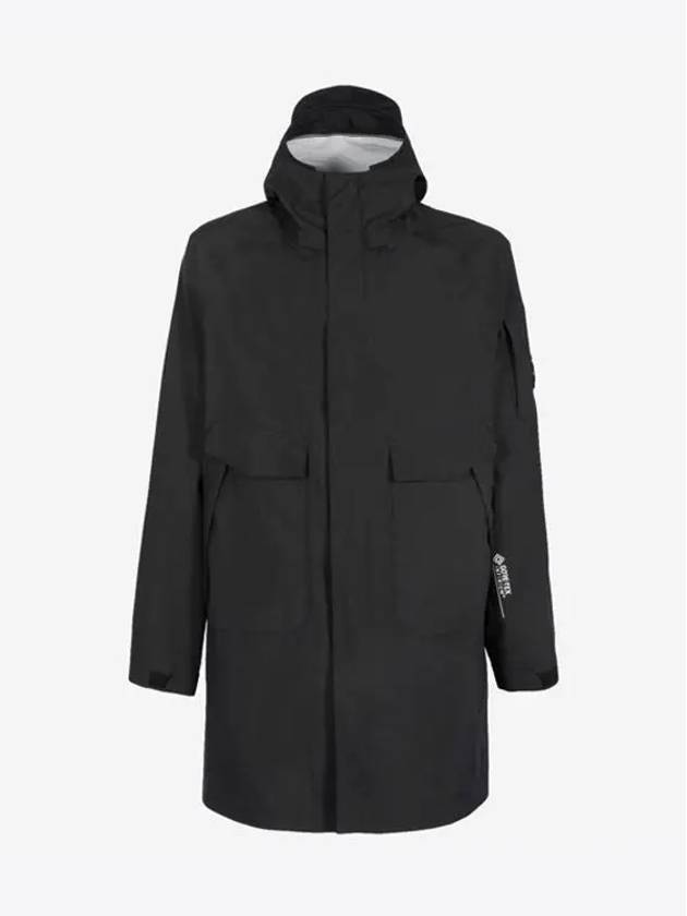 Gore-Tex Infinium Lens Patch Long Hooded Jacket Black - CP COMPANY - BALAAN 4