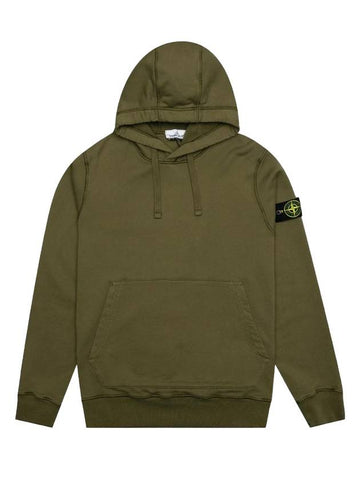 Wappen Patch Cotton Hoodie Khaki - STONE ISLAND - BALAAN 1