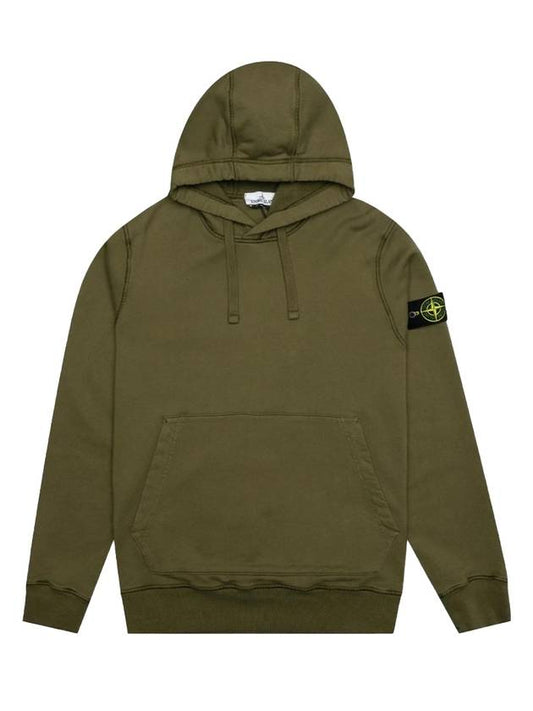 Wappen Patch Cotton Hoodie Khaki - STONE ISLAND - BALAAN 1