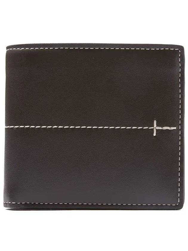 Stitched Halfwallet Brown - TOD'S - BALAAN 3