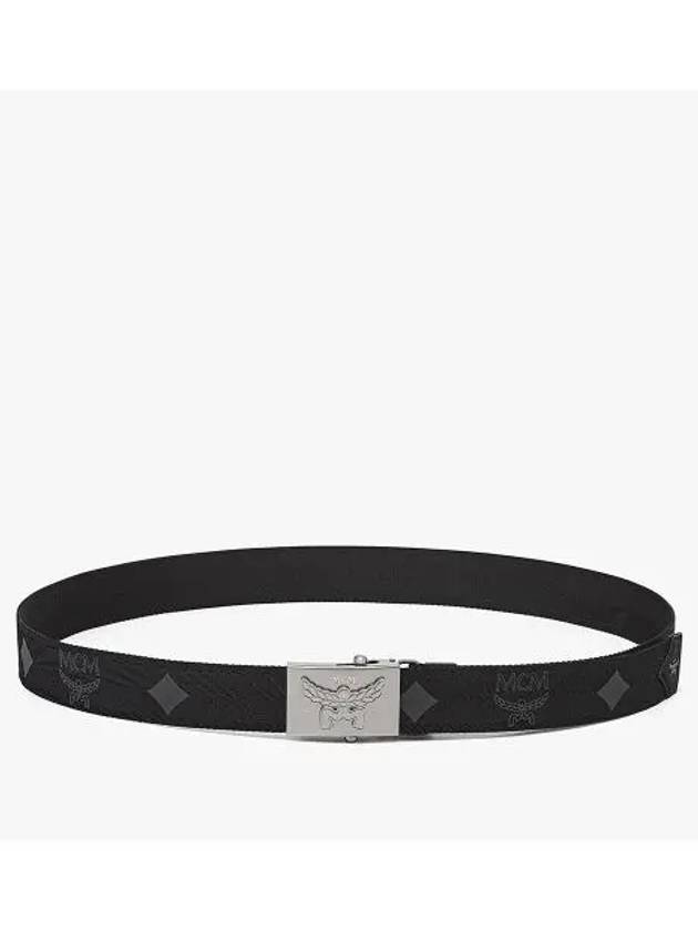 Himmel Brass Plate Monogram Webbing Belt MXBFSAC02BK - MCM - BALAAN 1