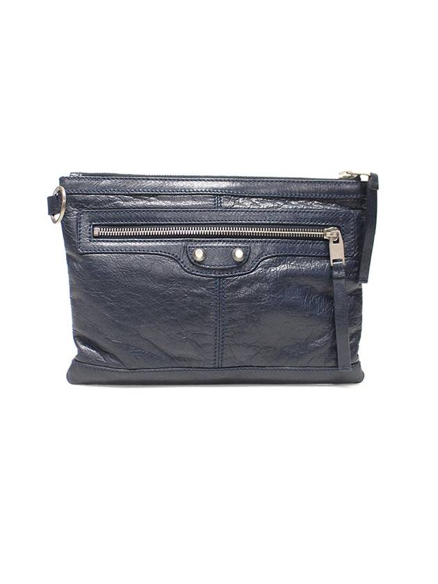 Women s Balenciaga 273021 Navy Lambskin Motor Document Small Clip Clutch gt Pouch Gangbuk used luxury goods - BALENCIAGA - BALAAN 2