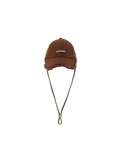 La Casquette Artichoke Fringe Metal Logo Ball Cap Brown - JACQUEMUS - BALAAN 2