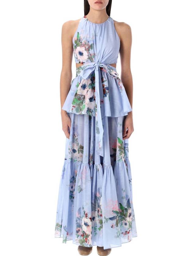 Everly draped bow long dress - ZIMMERMANN - BALAAN 1