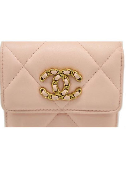 Women s Leather Bicycle Wallet Pink Chanel AP1064 19 Gold CC Logo Lambskin Small Flap - CHANEL - BALAAN 2