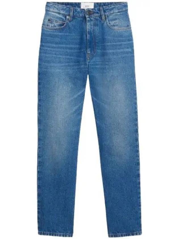 Logo Patch Straight Jeans Blue - AMI - BALAAN 2