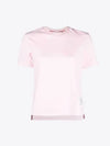 Women's Anchor Logo Round Short Sleeve T-Shirt Pink - THOM BROWNE - BALAAN 2