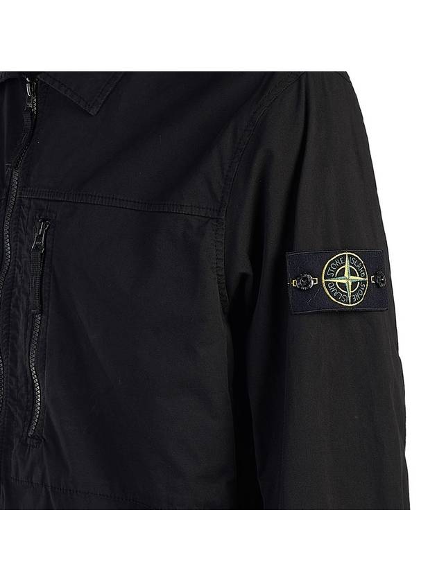 Supima Cotton Twill Stretch-TC Jacket Black - STONE ISLAND - BALAAN 6