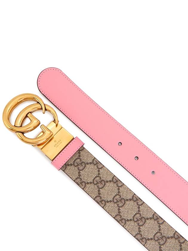 GG Marmont Reversible Leather Belt Beige Pink - GUCCI - BALAAN 5