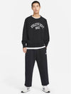 NSW Trend Fleece Crew Sweatshirt Black - NIKE - BALAAN 6