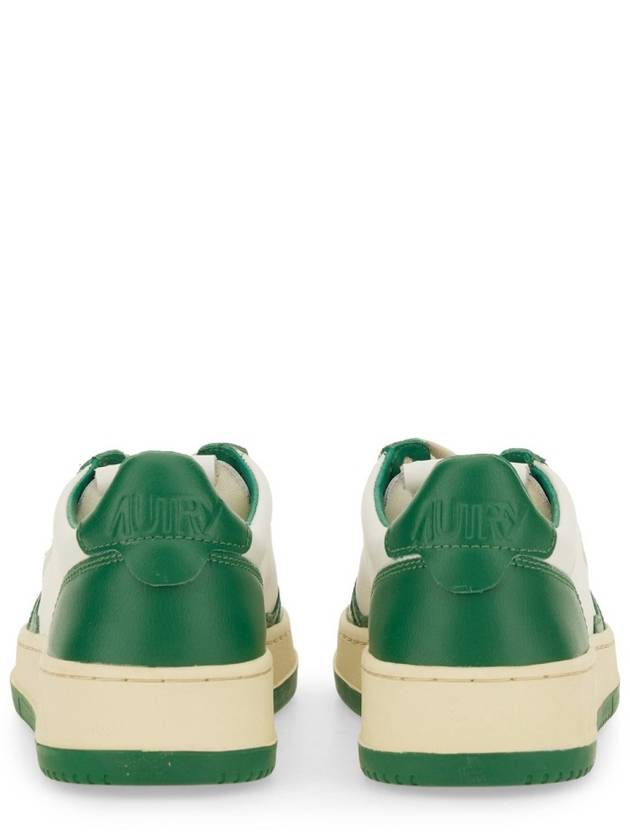 Women's Medalist Green Tab Leather Low Top Sneakers White - AUTRY - BALAAN 7