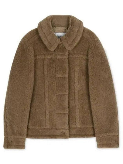 Women's Teddy Bear Fur Jacket Camel - MAX MARA - BALAAN 2