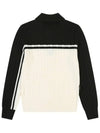 cable tissue half-zip color block sweater OF2303LBBLACK - ONOFF - BALAAN 3