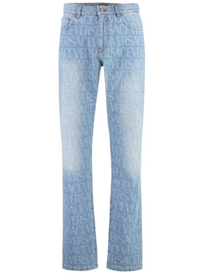 Denim Straight Pants 1007837 1A076611D380 Light Blue - VERSACE - BALAAN 2