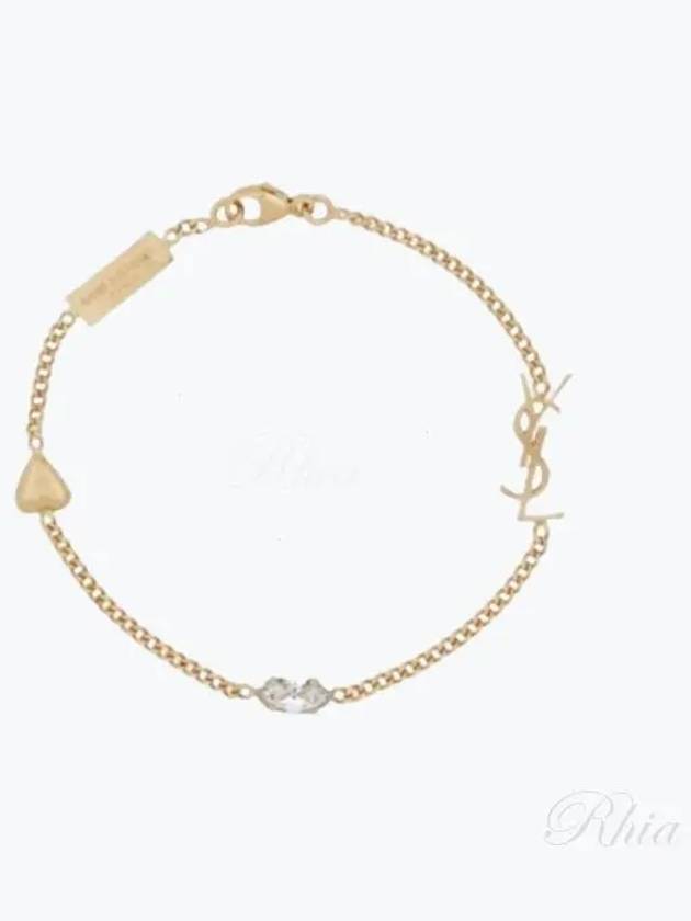 Opyum Heart Chain Bracelet Gold - SAINT LAURENT - BALAAN 2