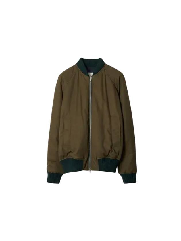 Reversible Check Bomber Jacket Green - BURBERRY - BALAAN 3