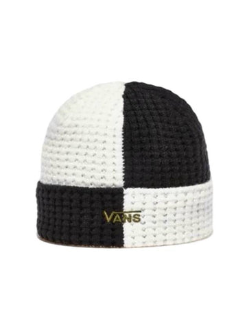 Waffle Time Beanie White Black - VANS - BALAAN 1