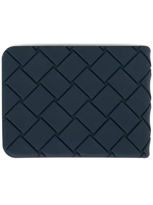 Intrecciato Rubber Half Wallet Navy - BOTTEGA VENETA - BALAAN 4