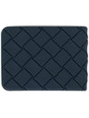 Intrecciato Rubber Half Wallet Navy - BOTTEGA VENETA - BALAAN 4