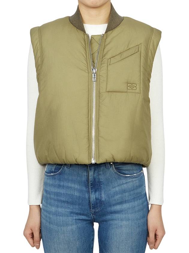 Quilt Vest Green - GANNI - BALAAN 5