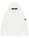 Lens Wappen Brushed Hoodie White - CP COMPANY - BALAAN 3