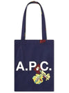 Flower Rou Tote Bag Navy - A.P.C. - BALAAN 3