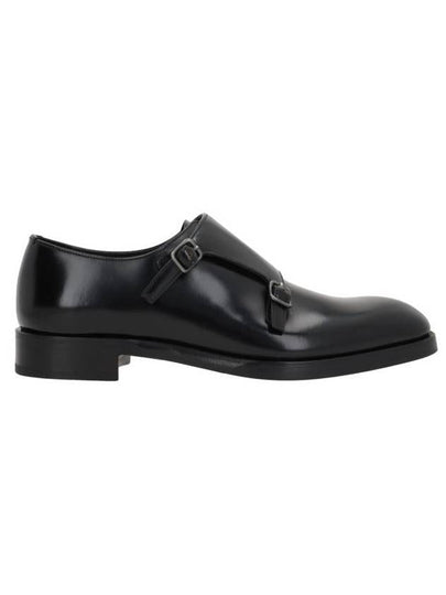 Brogue leather loafers black - PRADA - BALAAN 2