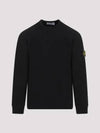 Compass Badge Crew Neck Ribbed Cotton Knit Top Black - STONE ISLAND - BALAAN 2