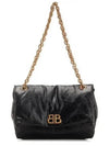 Monaco Small Chain Shoulder Bag Black - BALENCIAGA - BALAAN 2