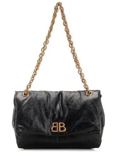 Monaco Small Chain Shoulder Bag Black - BALENCIAGA - BALAAN 2