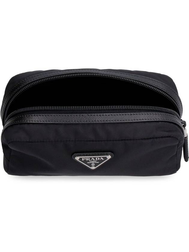 Re-Nylon Travel Pouch Clutch Bag Black - PRADA - BALAAN 6