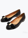 Varina Bow Ballet Flats Black - SALVATORE FERRAGAMO - BALAAN 2