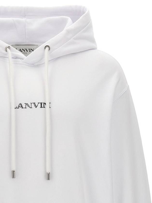 Lanvin Logo Embroidery Hoodie - LANVIN - BALAAN 3