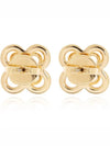 Double T Plaque Earrings Gold - TORY BURCH - BALAAN 4