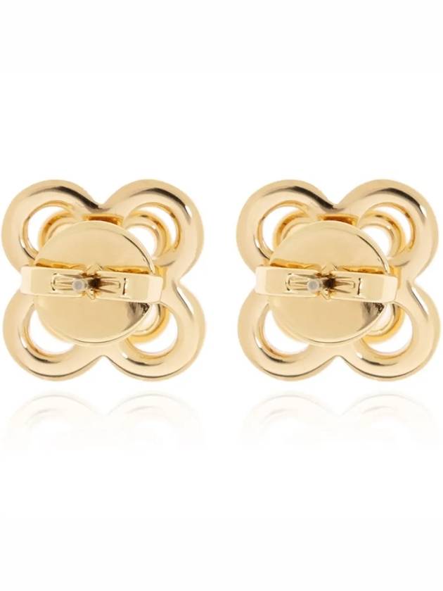 Double T Plaque Earrings Gold - TORY BURCH - BALAAN 4