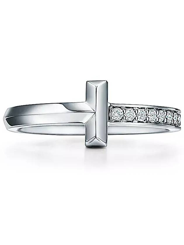 Tiffany T T1 ring white gold diamond setting 67795482 68489598 - TIFFANY & CO. - BALAAN 1