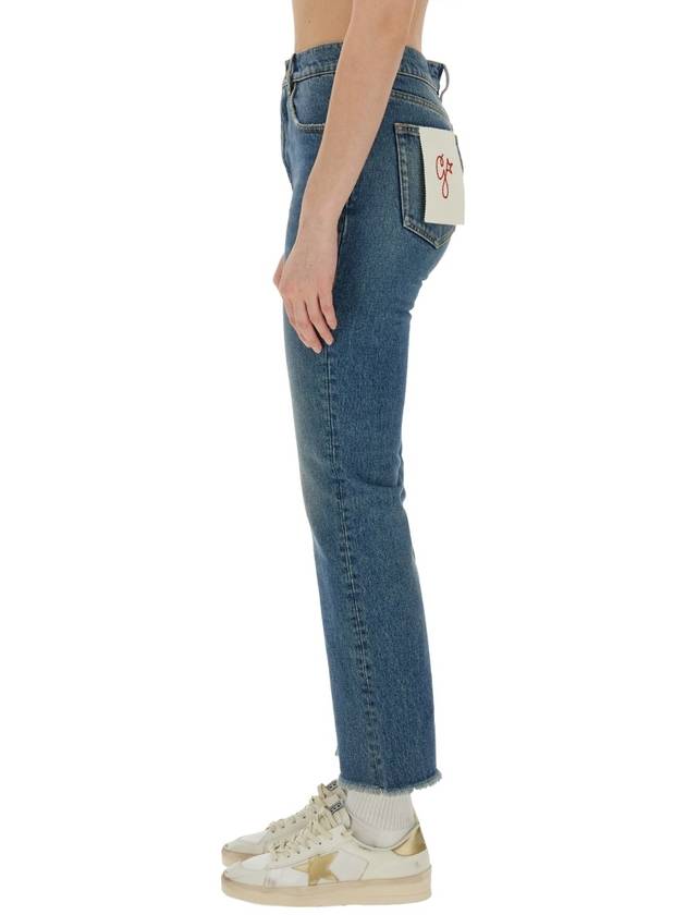 Crop Flared Jeans Blue - GOLDEN GOOSE - BALAAN 3