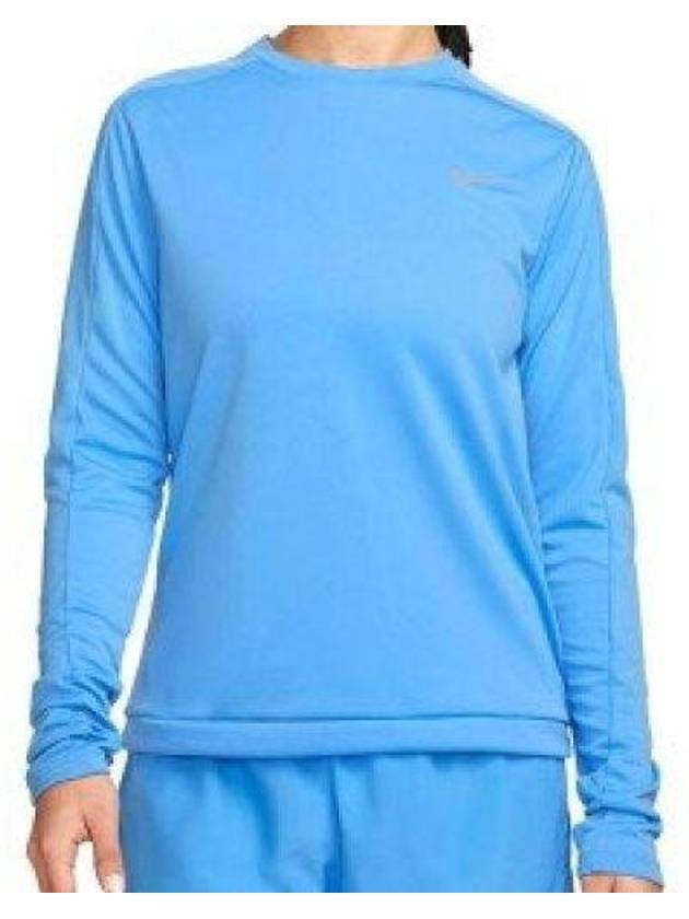 Women's Dri Fit Pacer Crew Long Sleeve T-Shirt Blue - NIKE - BALAAN 2