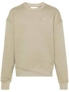 De Coeur Embossed Logo Crewneck Sweatshirt Beige - AMI - BALAAN 1