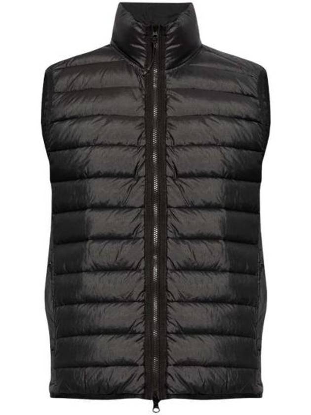 Loom Woven Chambers Recycled Nylon Down TC Vest Black - STONE ISLAND - BALAAN 1