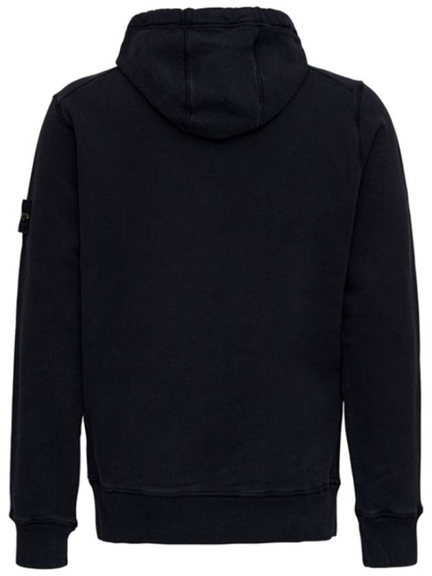 Waffen Patch Cotton Fleece Hoodie Black - STONE ISLAND - BALAAN 3