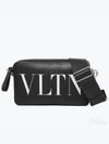 Garavani VLTN logo leather cross bag black - VALENTINO - BALAAN 2