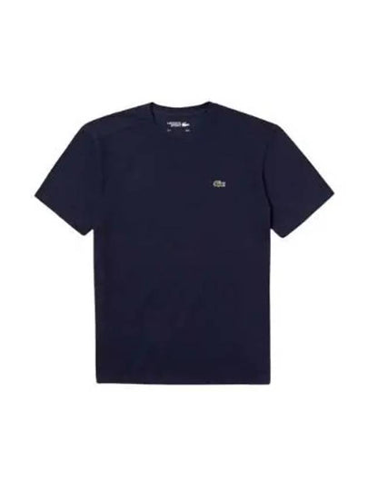 Men's Small Logo Sports Breathable Short Sleeve T-Shirt Navy - LACOSTE - BALAAN 2