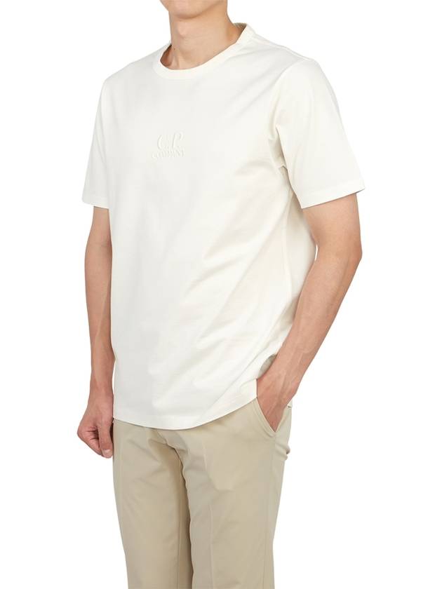 Embroidered Logo Cotton Short Sleeve T-Shirt White - CP COMPANY - BALAAN 6