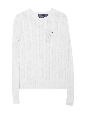 Pony logo embroidered cable knit - POLO RALPH LAUREN - BALAAN 1