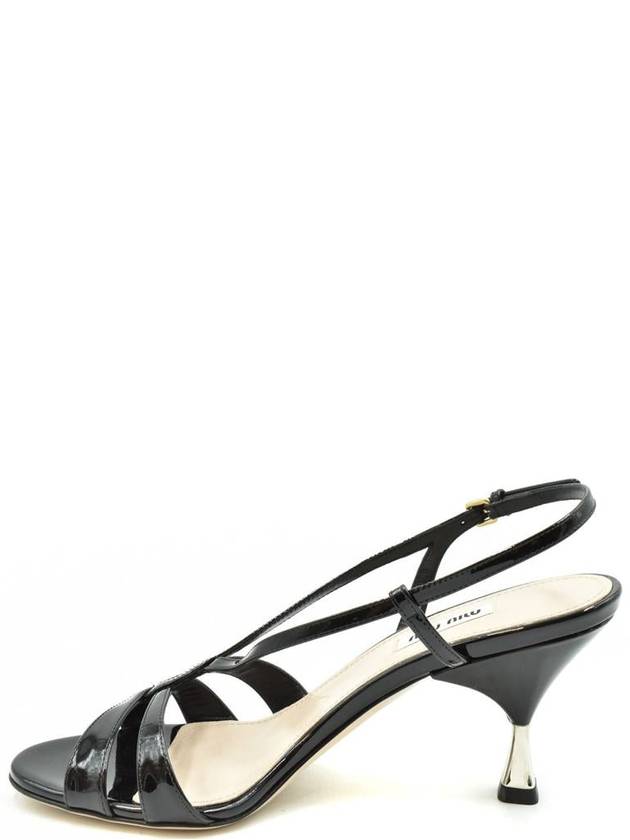 Patent Leather Sandals Heel Black - MIU MIU - BALAAN 4