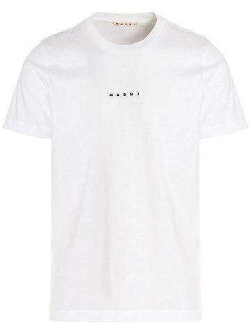 Classic Logo Print Cotton Short Sleeve T-Shirt White - MARNI - BALAAN 1